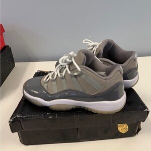 Jordan Kids Gray and White Sneakers